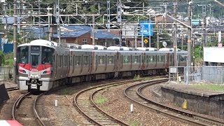 山陽本線八本松駅をさまざまな普通列車が発着