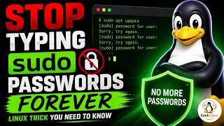Never Type a sudo Password Again on Linux (Permanent 2-Minute Fix)
