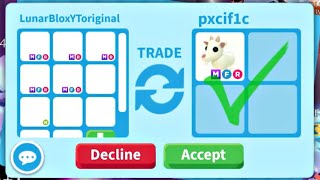 😱🐐YAY! I GOT A CUTE MEGA GOAT! + TRADED MY TOMBSTONE! ADOPT ME TRADING 2023#adoptmetrades #youtube