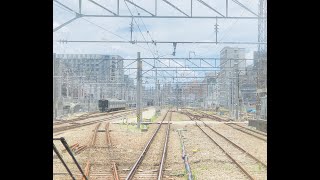 鹿児島本線　2023.7.18　博多駅→南福岡駅　線路切替工事後　５番線発　前面展望