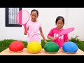 DRAMA KEYSHA & AFSHEENA Challenge BALLOONS - Learn Color With Balloons