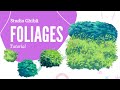 How To Paint Studio Ghibli Style Foliages & Bushes