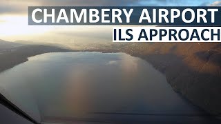 Scenic approach in Chambéry Airport | LFLB