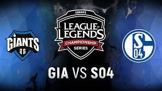 GIA vs. S04 - Week 4 Day 1 | EU LCS Summer Split | Giants Gaming vs. FC Schalke 04 (2018)