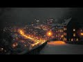 instrumental winter jazz piano in a snowy small town ❄ smooth jazz and cozy winter night atmosphere