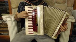 5466 - Gold Candy Stripe Scandalli Piano Accordion LM 41 120 $799