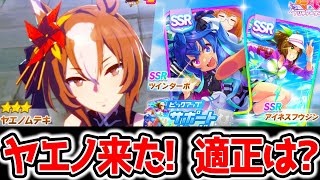 【ウマ娘】★3ヤエノムテキ来た！適正やスキルは？SSRアイネスフウジンSSRツインターボ！サポカガチャ引くかみんなのコメントも下さい！【のっちんTV ウマ娘プリティーダービー 性能解説 ガチャ更新】