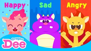 If You're Happy | Learn emotions! Happy, sad, scared, angry | Dragon Dee Nursery Rhymes & Kids Songs