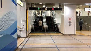 名古屋オアシス21から地下鉄栄駅方面の短いエスカレーター