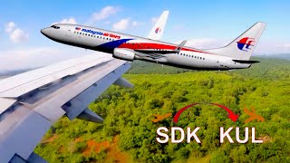 ☀️ SCENIC VIEWS! Malaysia Airlines | Sandakan to KL | Full Flight Experience 🇲🇾✈️