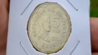 #Bspcoin #NgcCoin #Lumangbarya  5 Peso 2005 Bsp Series