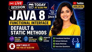 🔴 Java 8 Functional Interface Explained | Default & Static Methods | Live Session Today