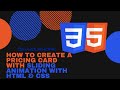 How to create a Pricing Card with Sliding Animation with HTML & CSS