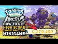 Pokemon Legends Arceus How to get High Score In Target Practice Minigame!