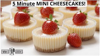 EASY 5 Minute MINI CHEESECAKE RECIPE | How to make Mini Cheesecakes