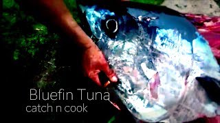 BLUEFIN TUNA catch n cook, overnight offshore fishing with Josh James