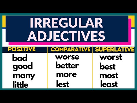 What are irregular adjectives in English?