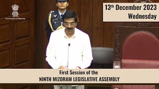 FIRST SESSION OF THE NINTH MIZORAM LEGISLATIVE ASSEMBLY | 13TH DEC 2023 | LIVE