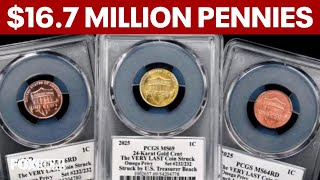 Last minted pennies sell for $16.7 million at auction