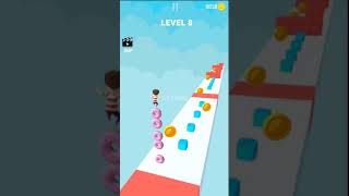 Cube Stacker Surfer 3D Gameplay walkthrough level 8 । Android , iOS game #cubestackersurfer #shorts