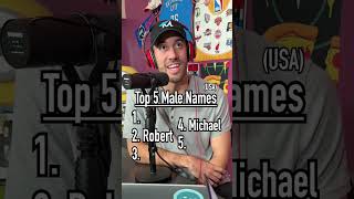 Guessing the Top 5 USA Male Names with Jake Miller!! #shorts #names #top5 #list #male #collab