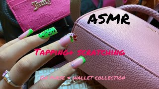 ASMR FAST TAPPING ON MY PURSE&WALLET COLLECTION✨#juicycouturebags #anneklein #stevemadden #purses