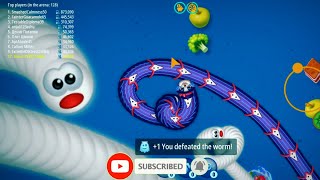 WormsZone.io Biggest Slither Snake  World Record Top 01 Epic Worms Zoneio Gameplay