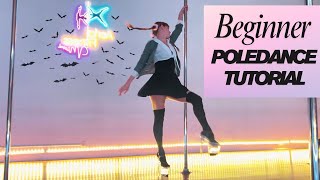 POLEDANCE COMBO FOR BEGINNERS || Beginner Pole Dance Tutorial