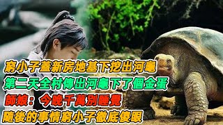 民間故事：窮小子蓋新房地基下挖出河龜，第二天全村傳出河龜下了個金蛋，師娘：今晚千萬別睡覺，隨後的事情窮小子徹底傻眼