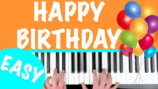 How to play HAPPY BIRTHDAY - Easy Piano Tutorial With Chords