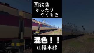 やくも9号　国鉄色ゆったりやくも色混色！#山陰本線 #電車 #やくも #国鉄