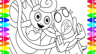 PLAYER vs. MOMMY LONG LEGS! Coloring Pages - How to coloring Poppy Playtime