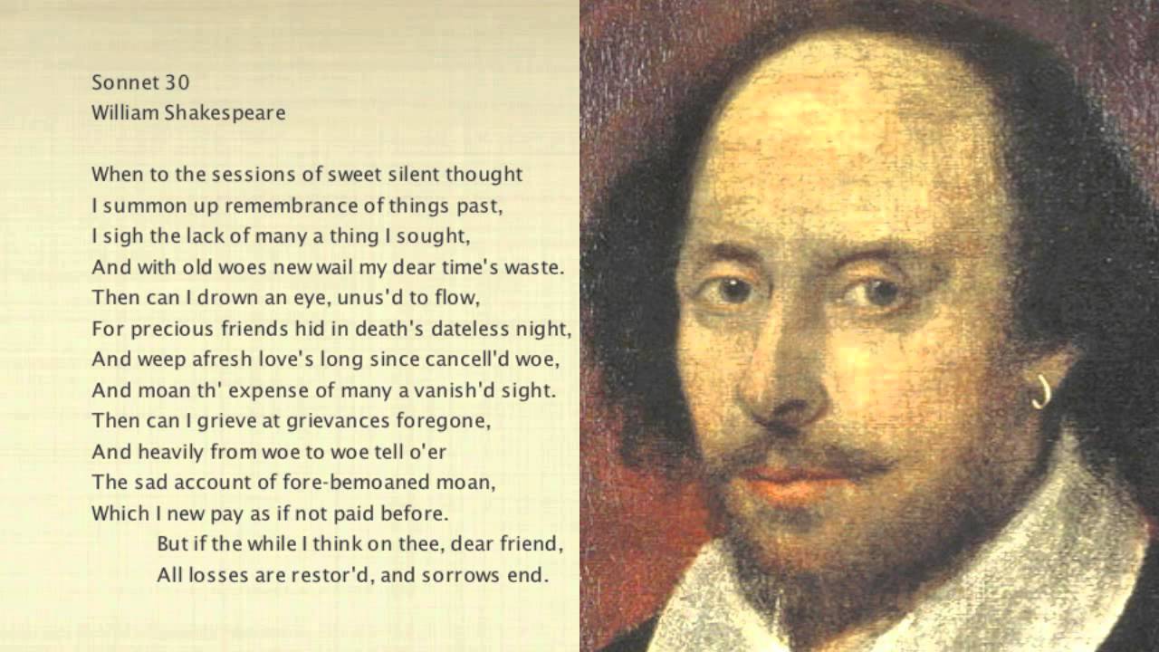 Sonnet 30 Written By William Shakespeare - YouTube