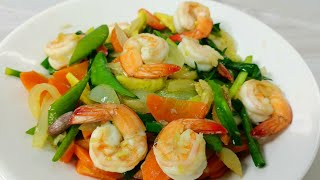 ผัดผักรวมมิตร ใส่กุ้งสดจร้าา ง่ายๆแต่มีประโยชน์ เป็นเมนูสุขภาพที่อร่อยและช่วยเสริมสร้างภูมิคุ้มกัน