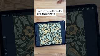 How to create a William Morris style repeating pattern in Procreate #surfacepatterndesign #procreate