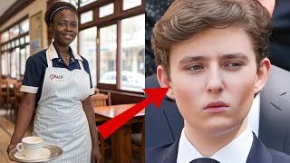 Black Waitress From Ghana Serves Barron Trump, Saw Note on Check, and Burst into Tears.| Viral story