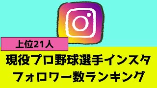 現役プロ野球選手のInstagram(インスタ)フォロワー数ランキング(2025年1月時点)