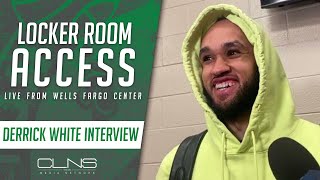 Derrick White LOCKER ROOM Interview | Celtics vs Sixers