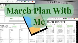 MARCH PLAN WITH ME 2025 | iPad Digital Planning + Organization