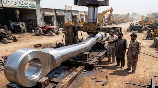 Skilled Mechanic Straightens a Severely Bent Hydraulic Cylinder Rod | Amazing Repair Process