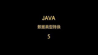 JAVA数据类型转换5编程入门