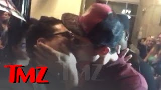 'Justice League' Star Ezra Miller Kisses Fanboy | TMZ