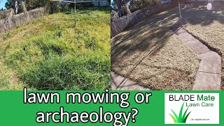 Is this a lawn guy or an archaeologist? [Long grass mowing Victa Mulchmaster 560]