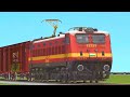 7 train crossing on red diamond curved railroad electric train train simulator