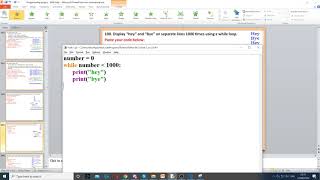 Task 108 - While loop