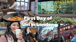 First Day at University of Westminster 🇬🇧 | Uni life,meeting new people, cooking 🥘,exploring London