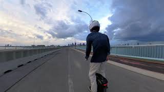 Duality in Montreal’s sky • EUC • Electric Unicycle