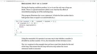 Eloquent JavaScript Read-Along - Program Structure - 013 - Breaking Out Of A Loop