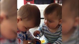 Babies Fight Over Pacifier