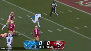 JAMESON WILLIAMS UNREAL EXPLOSIVE 42 YARD TOUCHDOWN 😳🔥 Lions vs 49ers 2024 Highl
